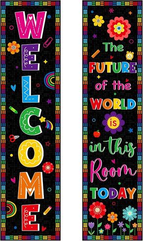 Colorful Classroom Decoration Classroom Welcome Banner and Poster for Teacher Positive Welcome Bulletin Board Sign Banner for Primary Elementary Middle School Back to School Decoration Supply in Saudi Arabia