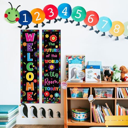 Colorful Classroom Decoration Classroom Welcome Banner and Poster for Teacher Positive Welcome Bulletin Board Sign Banner for Primary Elementary Middle School Back to School Decoration Supply in Saudi Arabia