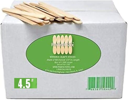 Perfect Stix - 4.5" Wooden Craft Sticks (114ST-2000) - 1000 Count (Pack of 2) in Saudi Arabia