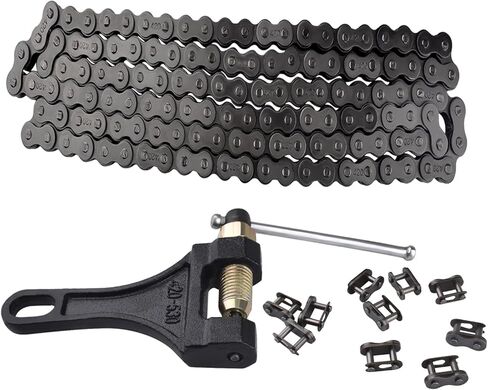 420 محرك الأسطوانة سلسلة 132 وصلات الكسارة ل 50cc 70cc 90cc 110cc 125cc SSR TaoTao Coolster أبولو باجا كازوما الصينية ATV 4 ويلر رباعية حفرة الدراجة الترابية in Kuwait