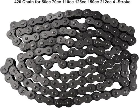 420 محرك الأسطوانة سلسلة 132 وصلات الكسارة ل 50cc 70cc 90cc 110cc 125cc SSR TaoTao Coolster أبولو باجا كازوما الصينية ATV 4 ويلر رباعية حفرة الدراجة الترابية in Kuwait