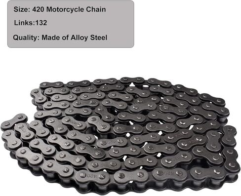 420 محرك الأسطوانة سلسلة 132 وصلات الكسارة ل 50cc 70cc 90cc 110cc 125cc SSR TaoTao Coolster أبولو باجا كازوما الصينية ATV 4 ويلر رباعية حفرة الدراجة الترابية in Kuwait