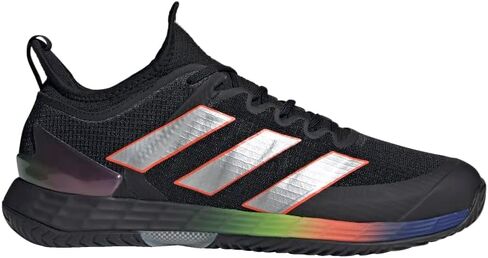 adidas Men's Adizero Ubersonic 4 Tennis Shoe, Grey/Silver Metallic/Better Scarlet, 13 in Saudi Arabia