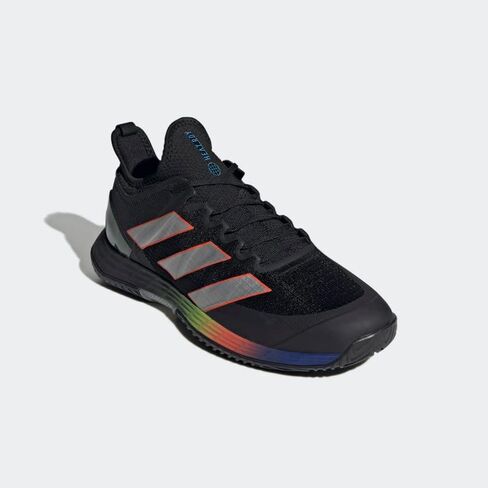 adidas Men's Adizero Ubersonic 4 Tennis Shoe, Grey/Silver Metallic/Better Scarlet, 13 in Saudi Arabia