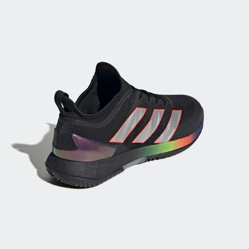 adidas Men's Adizero Ubersonic 4 Tennis Shoe, Grey/Silver Metallic/Better Scarlet, 13 in Saudi Arabia