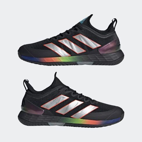 adidas Men's Adizero Ubersonic 4 Tennis Shoe, Grey/Silver Metallic/Better Scarlet, 13 in Saudi Arabia