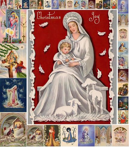 Decoupage Paper Pack (35 Sheets 6"x8") Kittens Love Christmas FLONZ Vintage Styled Christmas Pictures Cards for Decoupage, Craft and Scrapbooking in Saudi Arabia