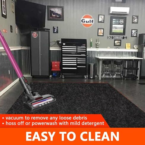 Non-Slip Garage Floor Mat for Under Car, 7’4"x17' Extra Large Absorbent Oil Garage Parking Mat, Waterproof Backing, Reusable, Washable, Protects Floor from Snow, Rain and Mud for Cars in Kuwait