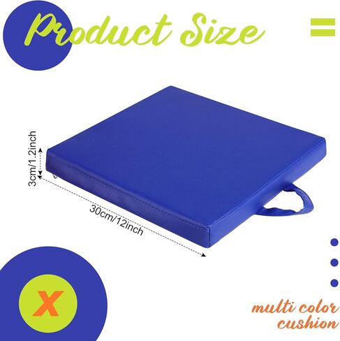 12 Pcs Floor Cushions Classroom Flexible Floor Seating with Handle for Kids in Home School Classroom Kindergarten Daycare Nursery (Classic Color,Square) in Kuwait
