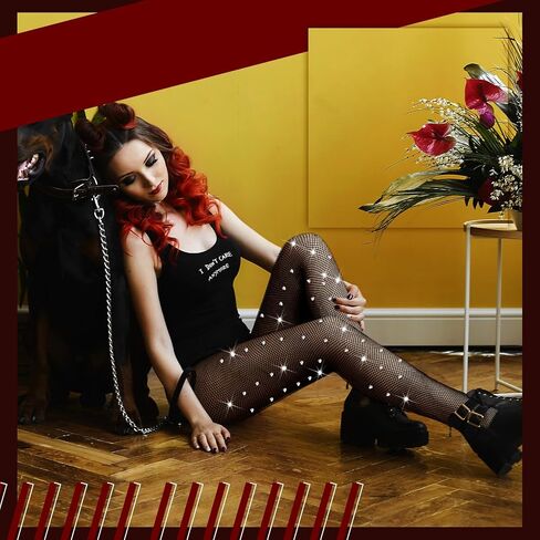 Geyoga 3 Pcs Footless Fishnet Stockings for Women Rhinestone Fish Nets Tights Thigh High Stockings Pantyhose Mesh Leggings in Saudi Arabia