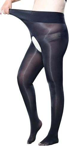 Plus Size Pantyhose for Women 6D Sheer Tights Oil Shiny High Waist Panty Hose Women's Control Top Run Resistant in Saudi Arabia