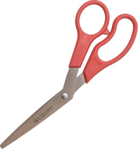 Westcott All Purpose Bent Scissor 8" Red (10703), Single in Kuwait