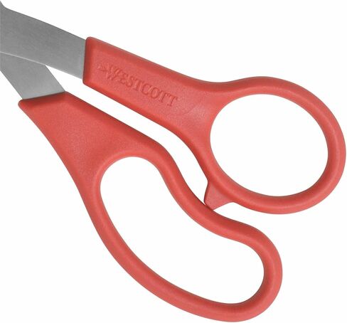 Westcott All Purpose Bent Scissor 8" Red (10703), Single in Kuwait