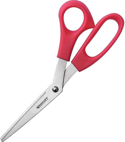 Westcott All Purpose Bent Scissor 8" Red (10703), Single in Kuwait