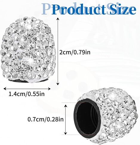 4PCS Tire Valve Caps Bling Crystal Diamond Tire Valve Stem Caps Universal Car Wheel Tire Stem Covers for Cars SUVs Trucks Motorcycles Bikes(White) in Saudi Arabia