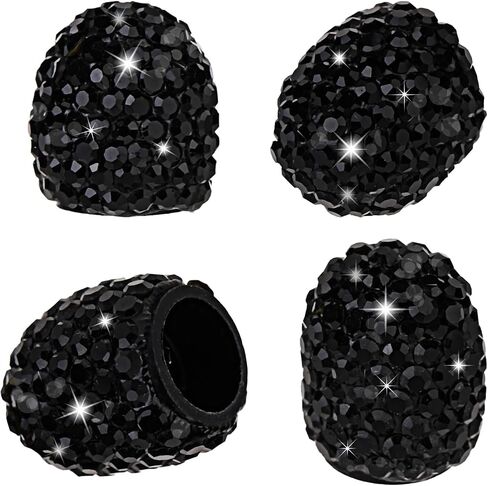4PCS Tire Valve Caps Bling Crystal Diamond Tire Valve Stem Caps Universal Car Wheel Tire Stem Covers for Cars SUVs Trucks Motorcycles Bikes(White) in Saudi Arabia