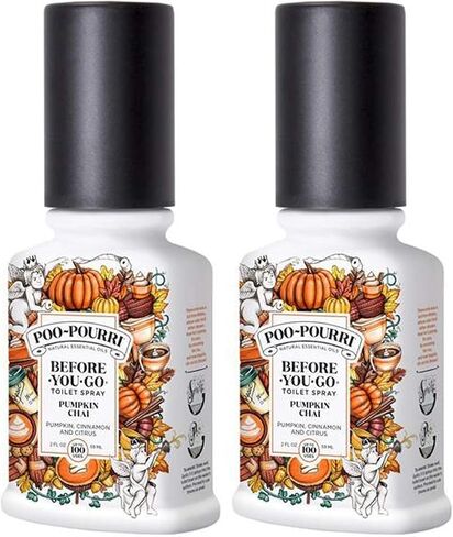 Poo-Pourri Before You Go Toilet Spray 1.4 Oz, 2 Pack (Pumpkin Chai) in Kuwait