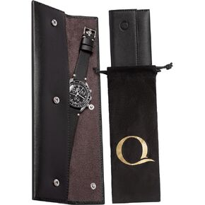 Watch Sleeve Pouch - Full Grain Napa Leather Travel Watch Case with Velvet Interior - Watch Storage Holds Luxury Watches Flat - Watch Gifts and Accessories