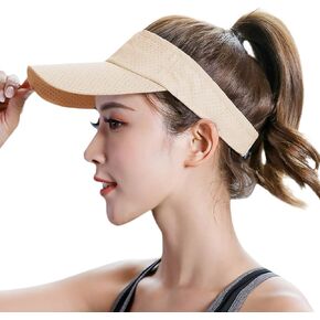 Sun Sports Visor Hats One Size Adjustable Cap for Women Men Sun Visor Hat Quick Dry Hat Golf Tennis Cycling Running Beach Cap