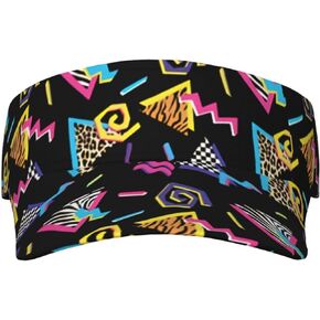 Retro 80s 90s Hats Women Men Funny Fashion Retro 80s 90s Icons Sun Visor Hat for Women & Men