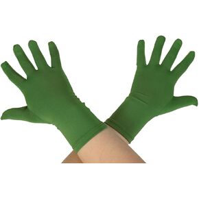 Gaoin Unisex Short Spandex Wrist Length Stretchy Costume Gloves 9.5“
