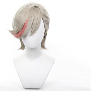 Anime Short Green Wig with 2 Bun Halloween Costume Party Wig for Women