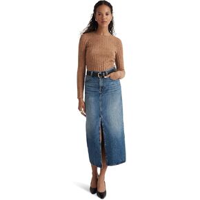 تنورة Madewell Denim متوسطة الارتفاع ماكسي في Pratt Wash in Saudi Arabia