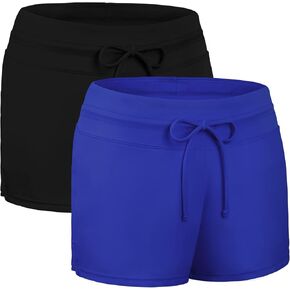 URATOT 2 حزم المرأة Boardshorts ملابس السباحة حزام الخصر السباحة السراويل الصيف ملابس الشاطئ جذوع in Kuwait