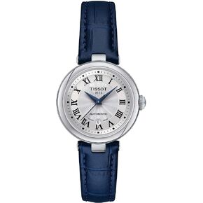 Tissot Womens Bellissima Automatic 316L Stainless Steel case Automatic Watch, Blue, Leather, 5 (T1262071601300)