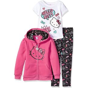 Hello Kitty Girls Hoodie and Legging Set 3 Piece Sets with Legging Tee and Hoodie for Kids in Saudi Arabia