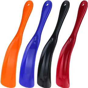 Shoe Horn for Men Women, 7.5" Plastic Portable Travel Shoehorn for Kids Seniors and Maternal - 4Pcs Set