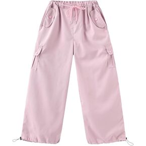 Girls Cargo Pants Loose Leg Trousers for Kids Hip Hop Street Dance