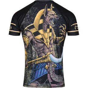 Raven Fightwear Men's Anubis Short Sleeve BJJ Rash Guard MMA Black