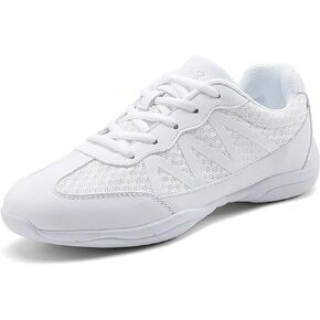 Girls Cheerleading Shoes Women White Cheer Shoes Youth Cheer Competition Sneakers Athletic Training Dance Tennis Shoes