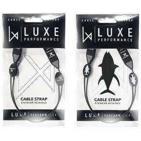 حزام الكابل - حزام نظارة شمسية ممتاز قابل للتعديل بدون ذيل وحامل نظارات للنظارات الشمسية أو النظارات الطبية أو النظارات الطبية (سمك ولوكس أسود 16 بوصة) in Kuwait