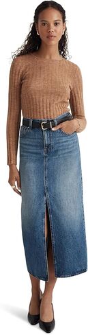 Madewell Denim Mid-Rise Maxi Skirt in Pratt Wash in Saudi Arabia