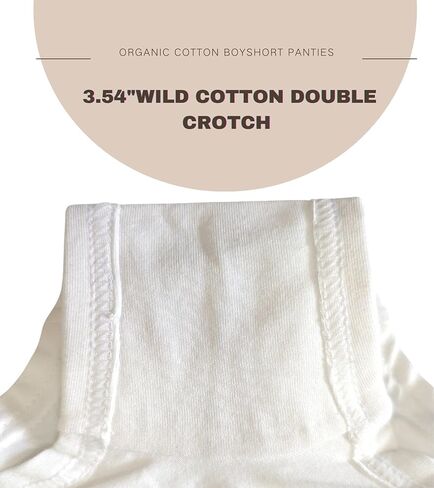 Womens Organic Cotton Boyshort Panties Underwear Teen Girls Sporty Boxer Briefs with Elastic Waistband in Saudi Arabia