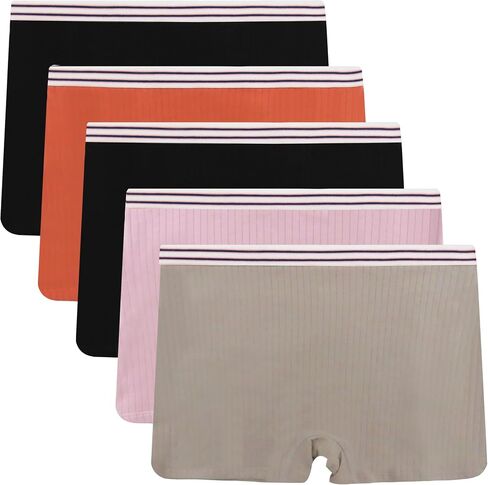 Womens Organic Cotton Boyshort Panties Underwear Teen Girls Sporty Boxer Briefs with Elastic Waistband in Saudi Arabia