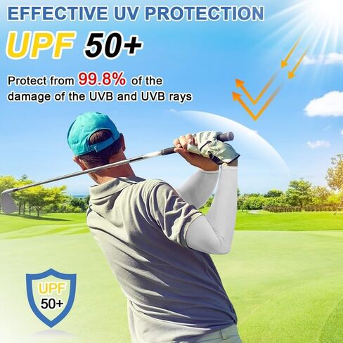 beister UV Protection Cooling Arm Sleeves, Women Men Summer Outdoor Sunblock Arm Cover in Saudi Arabia