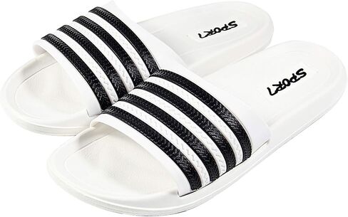 Mens Womens Lightweight Slide Sandals-Slip on Slides Sandal Shoes for Indoor or Outdoor-Unisex Flexible House Slipper Sport Slides in Saudi Arabia