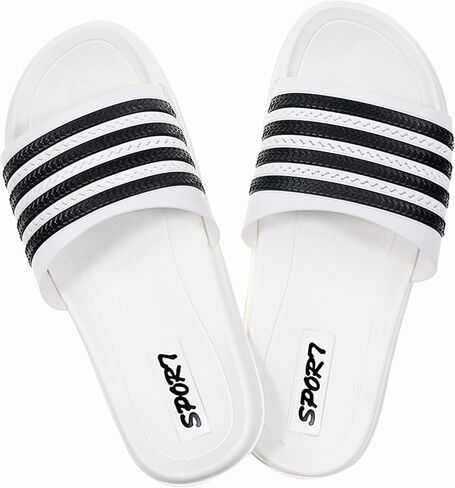 Mens Womens Lightweight Slide Sandals-Slip on Slides Sandal Shoes for Indoor or Outdoor-Unisex Flexible House Slipper Sport Slides in Saudi Arabia