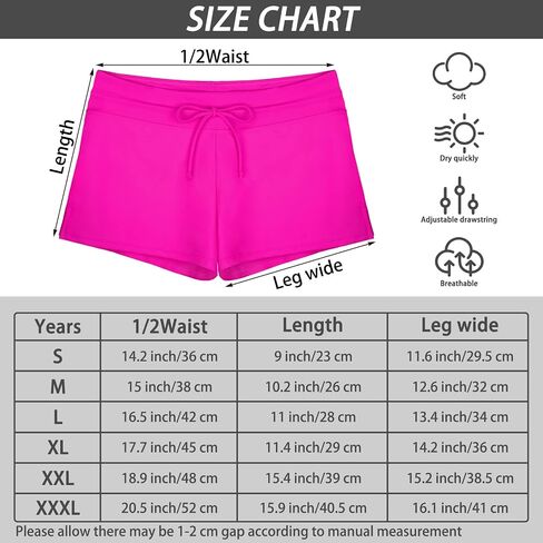 URATOT 2 Packs Womens Boardshorts Swimsuit Waistband Swim Shorts Summer Swimwear Beach Trunks in Saudi Arabia