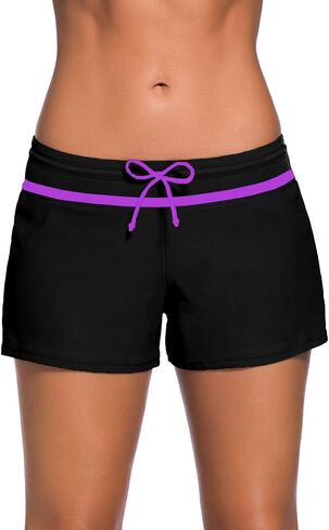 Women Beach Board Shorts Boy Short Pants Plus Size Tankini Bottom Swimwear Short in Saudi Arabia