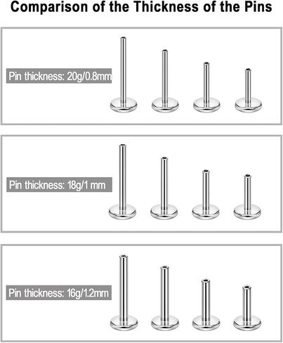 FANSING Surgical Steel Threadless Push Pin Labret Studs in Saudi Arabia