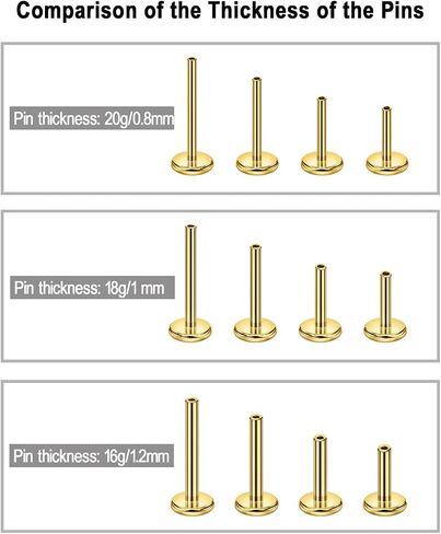 FANSING Surgical Steel Threadless Push Pin Labret Studs in Saudi Arabia