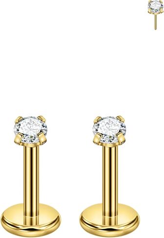 FANSING Surgical Steel Threadless Push Pin Labret Studs in Saudi Arabia