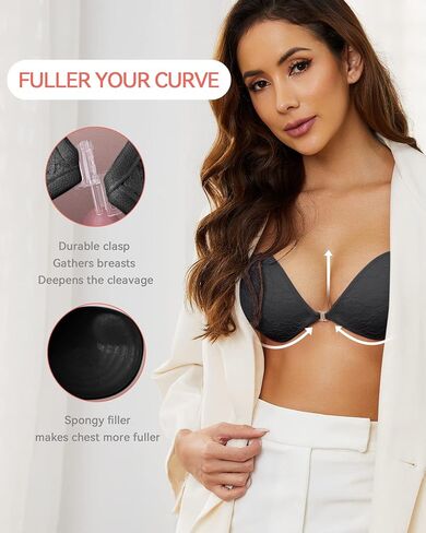 Loxoto Adhesive Bra Strapless Sticky Bra Lace Fabric Invisible Stick Bra for Woman Backless Dress Bra with Nipple Covers in Saudi Arabia