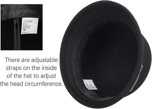 قبعة شتوية كلاسيكية من عشرينيات القرن الماضي للسيدات - قبعة فيدورا من الصوف الدافئ - قبعة الكنيسة - قبعة بولر مع شريط حزام in Kuwait