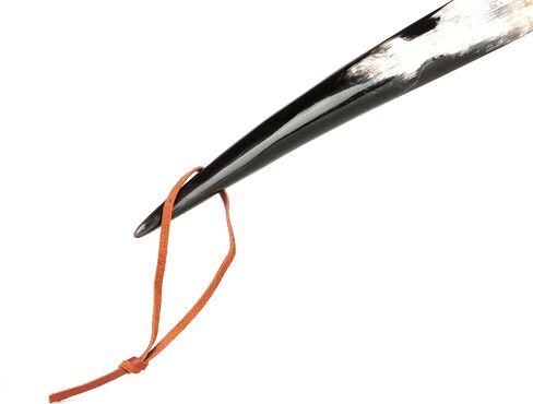 Shoe Horn with Handle Natural Handcrafted & Polished Made from Real Horn For All Shoes & Boots - 15 Inches in Kuwait