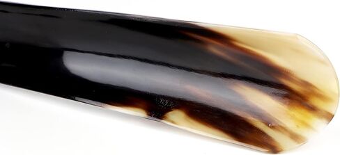 Shoe Horn with Handle Natural Handcrafted & Polished Made from Real Horn For All Shoes & Boots - 15 Inches in Kuwait